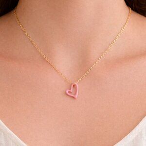 Je Taime Necklace - PINK